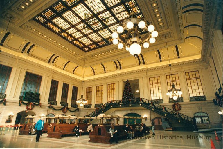 Digital image of color photo of a general view of the waiting room of the Hoboken Terminal, Hoboken, Nov., 1999. picture number 1