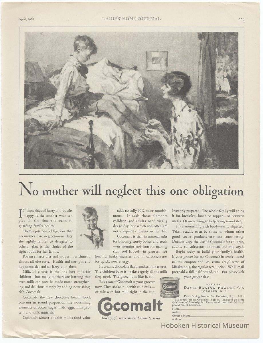 Cocomalt, Ladies' Home Journal, April 1928