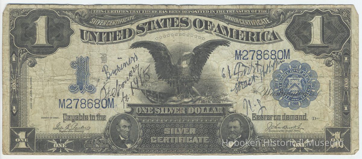 Bill 1: 1915 bill front