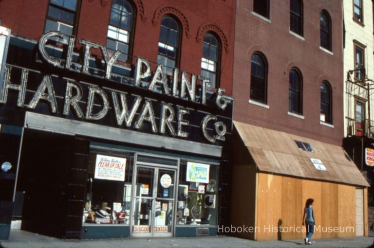 Color slide of the storefront of City Paint & Hardware Co., 227 Washington St., Hoboken, June, 1984. picture number 1