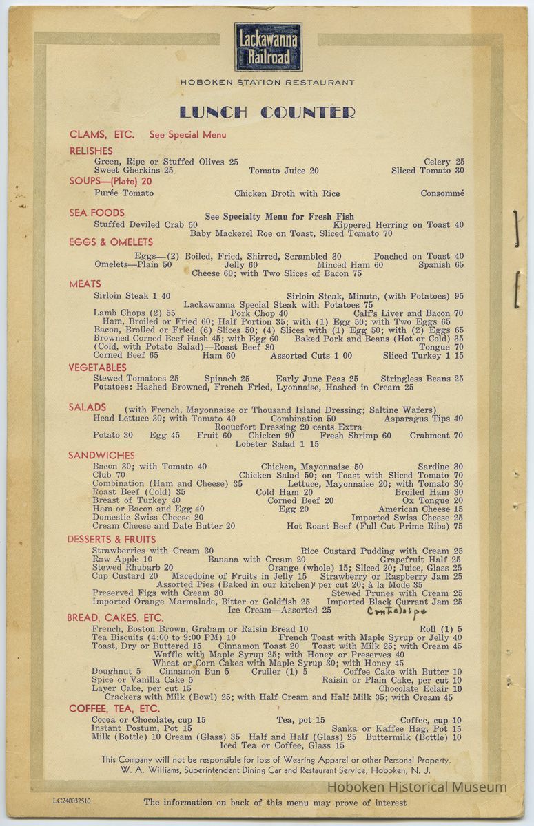 front: menu