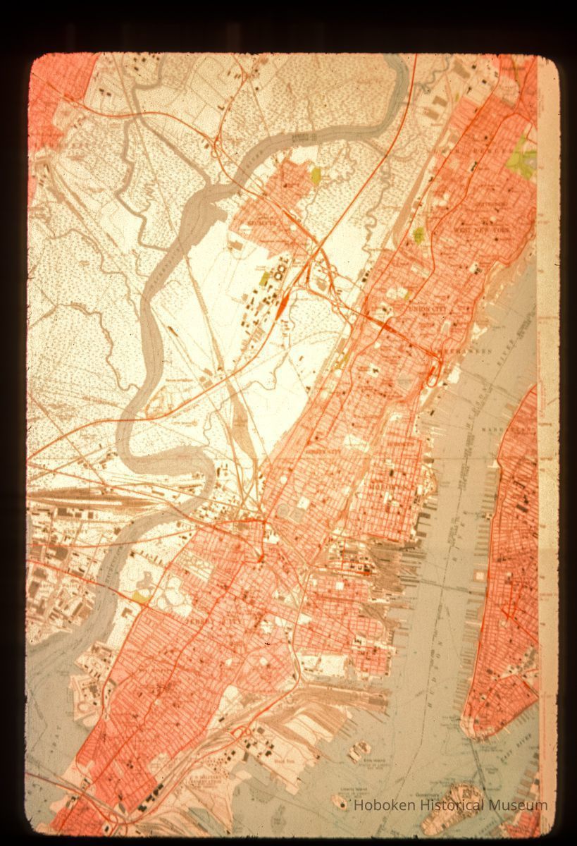 Detail from unidentified map of New York Harbor with Hoboken picture number 1