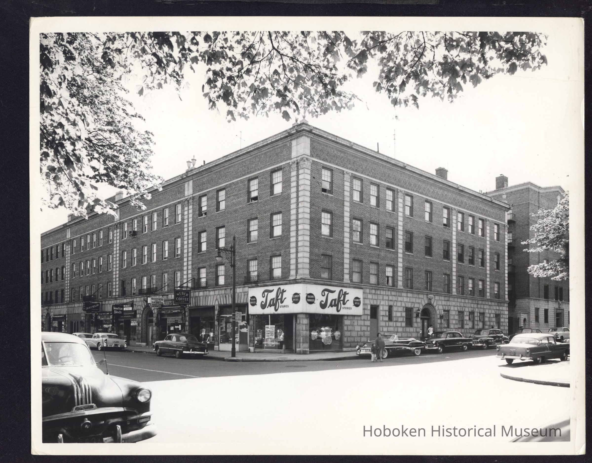 B&W photo of mixed-use apartment building at 2 Kearny Street, Newark. picture number 1