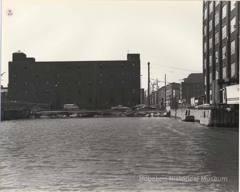 Digital image of B+W photo of the Hoboken waterfront, Hoboken, circa 1987. picture number 1