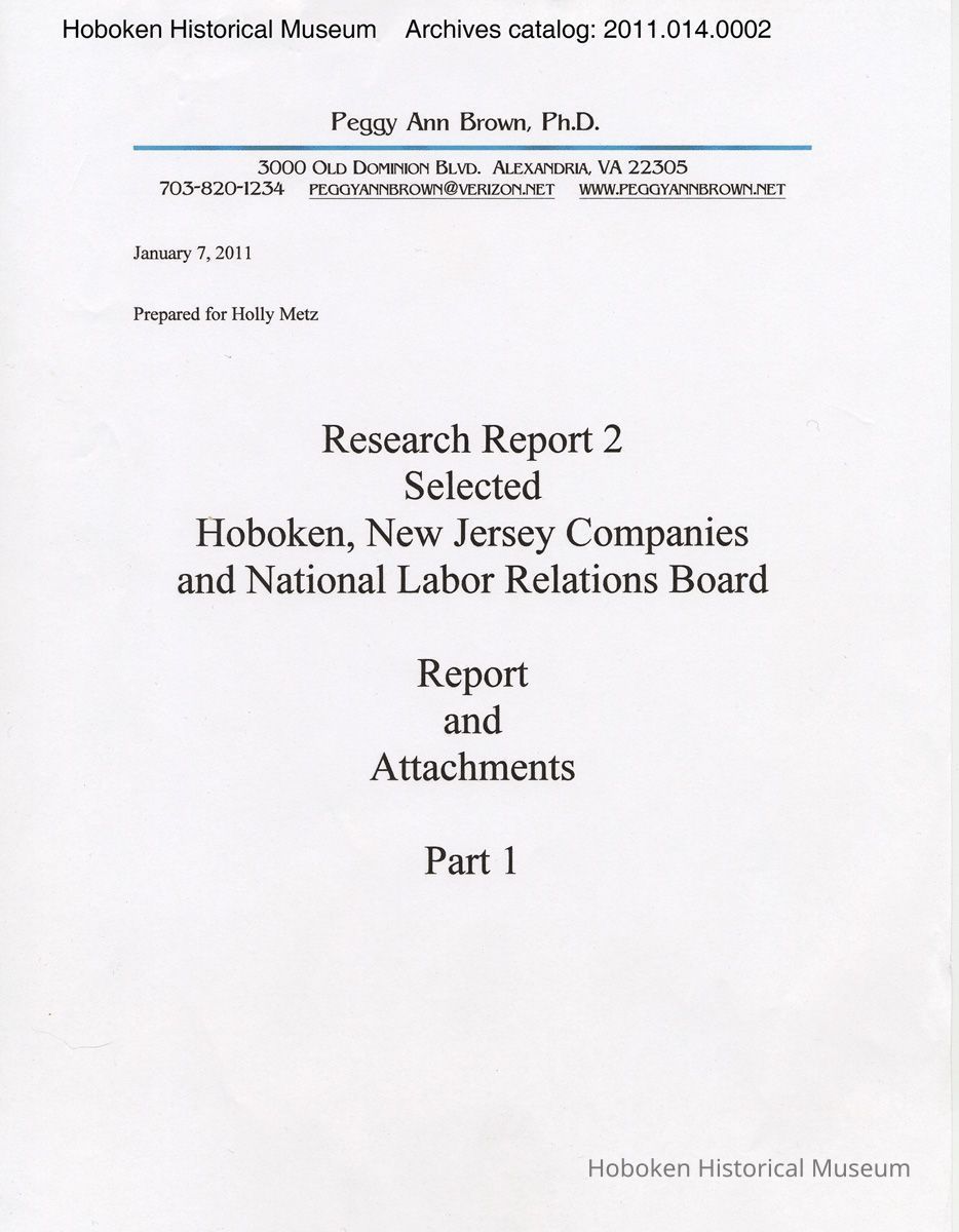 Report 2 part 1 cover sheet