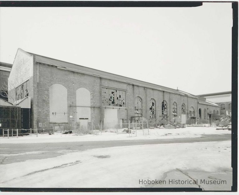 B+W photo of buildings, interiors and exteriors, of the Bethlehem Steel Shipyard, Hoboken Division, no date (ca 1990.) picture number 1