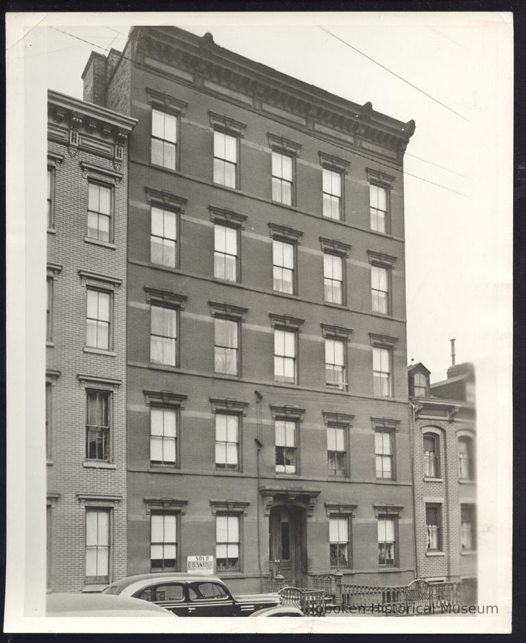 B+W photo of 206 Bloomfield St., Hoboken, NJ. No date picture number 1