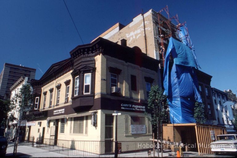 Color slide of building under renovation on or near Newark and Garden Sts., Hoboken, ca. 1984. picture number 1