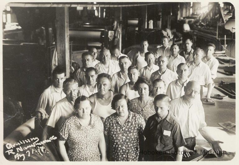 B+W photo of R. Neumann & Co. graining shop, Hoboken, August 7, 1939. picture number 1