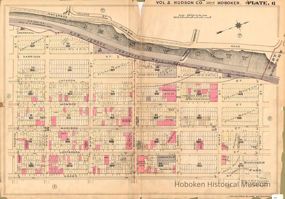 Hopkins Atlas 1923 plate six full map