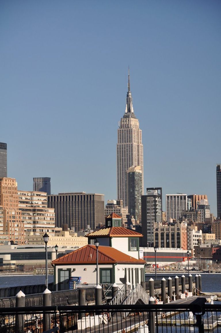 Color photo of view of Hoboken Yacht Club with N.Y.C. in background, Hoboken, Feb. 7, 2010. picture number 1