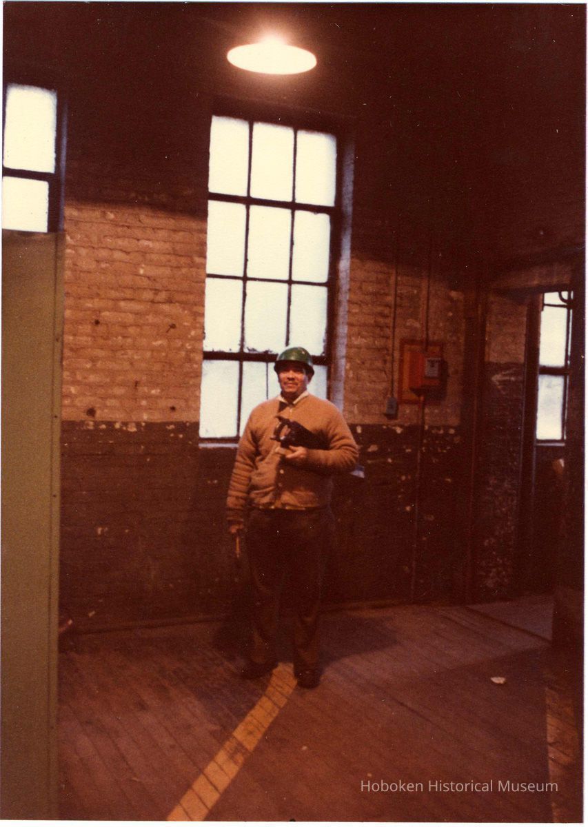 Digital scan of color photo of Bethlehem Steel Hoboken Shipyard, Hoboken, no date, circa 1970-1980. picture number 1