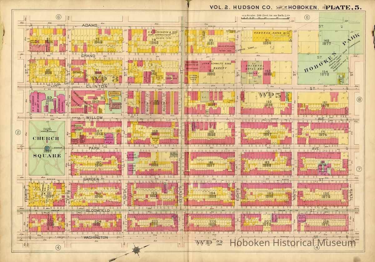Hopkins Atlas 1909 plate five full map