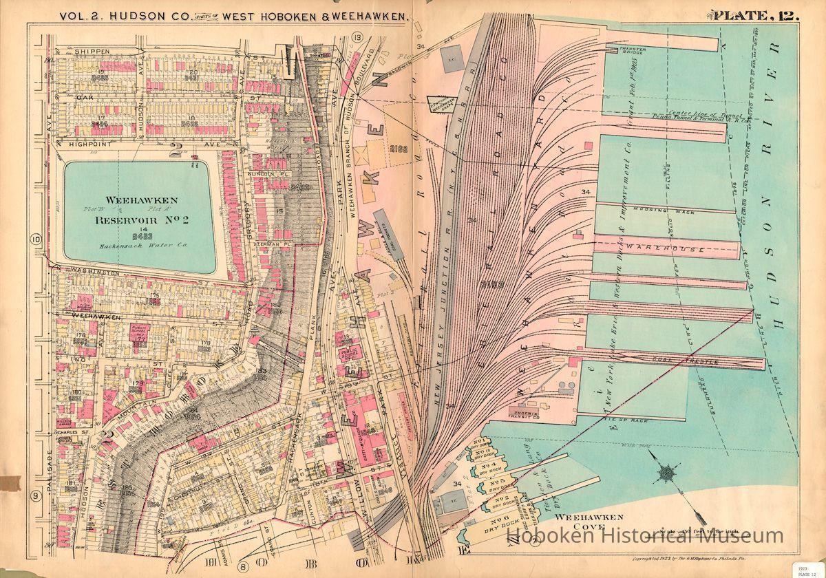 Hopkins Atlas 1923 plate twelve full map