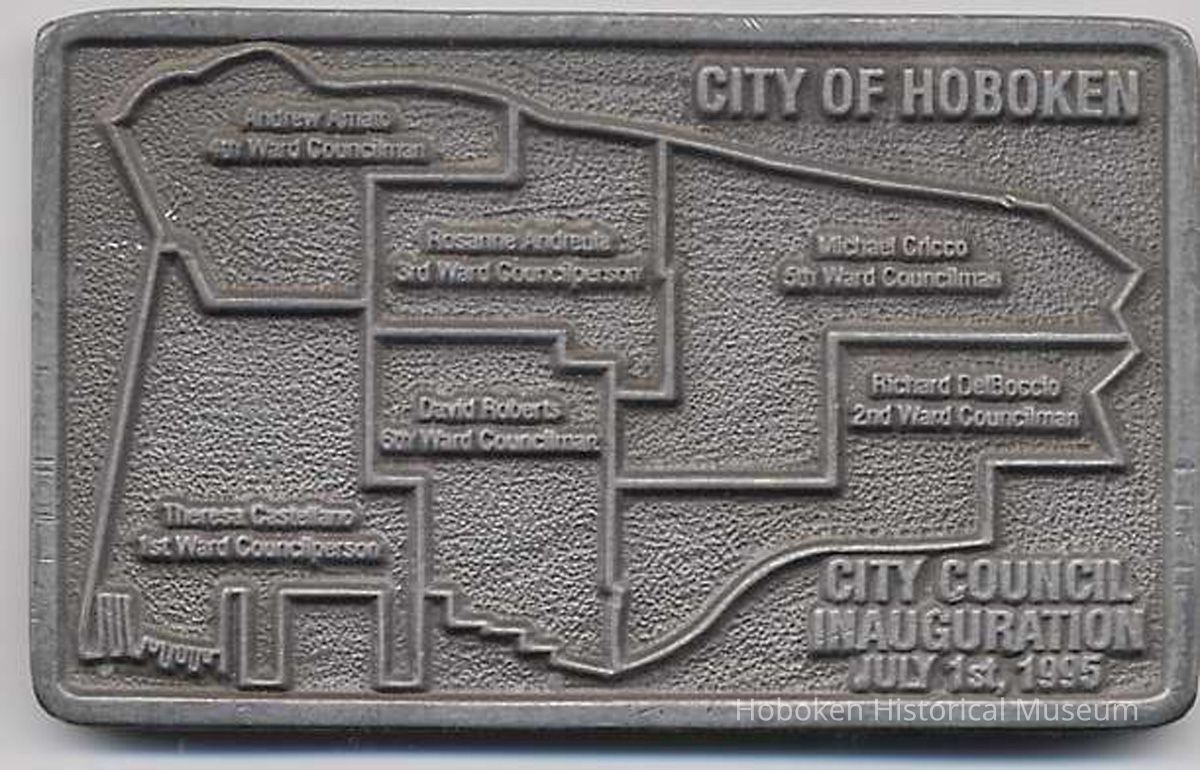 Paperweight commemorating City Council Inauguration on July 1, 1995 in Hoboken. picture number 1
