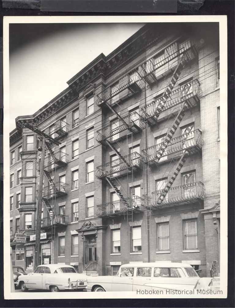 B+W photo of 206 Bloomfield St., Hoboken, NJ. Not dated picture number 1