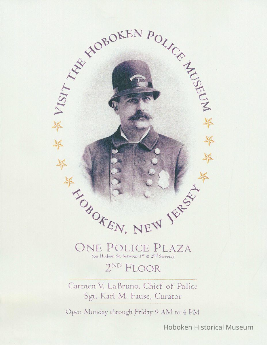 Flyer for the Hoboken Police Museum, no date, ca. 1999. picture number 1