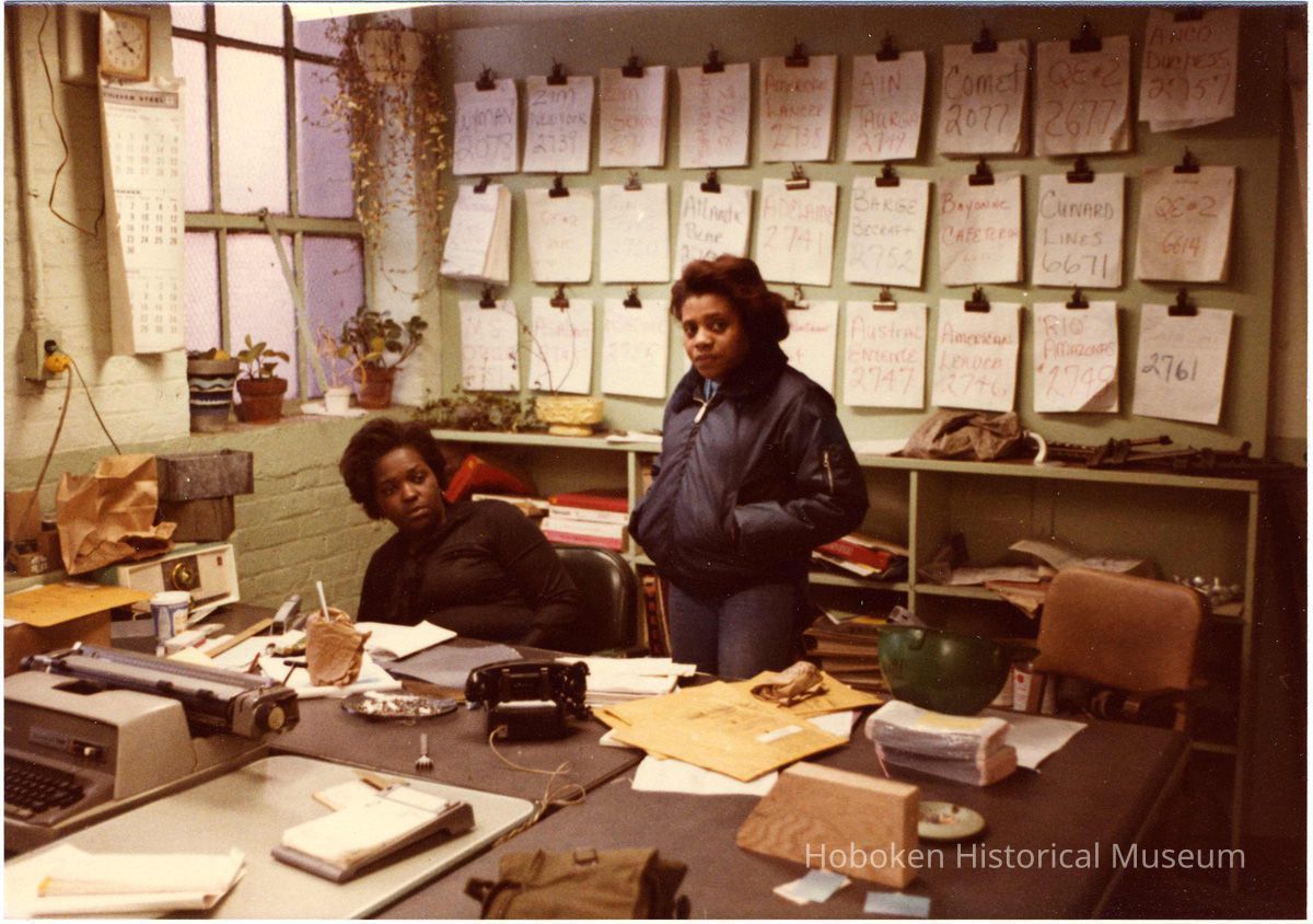 Digital scan of color photo of Bethlehem Steel Hoboken Shipyard, Hoboken, no date, circa 1970-1980. picture number 1