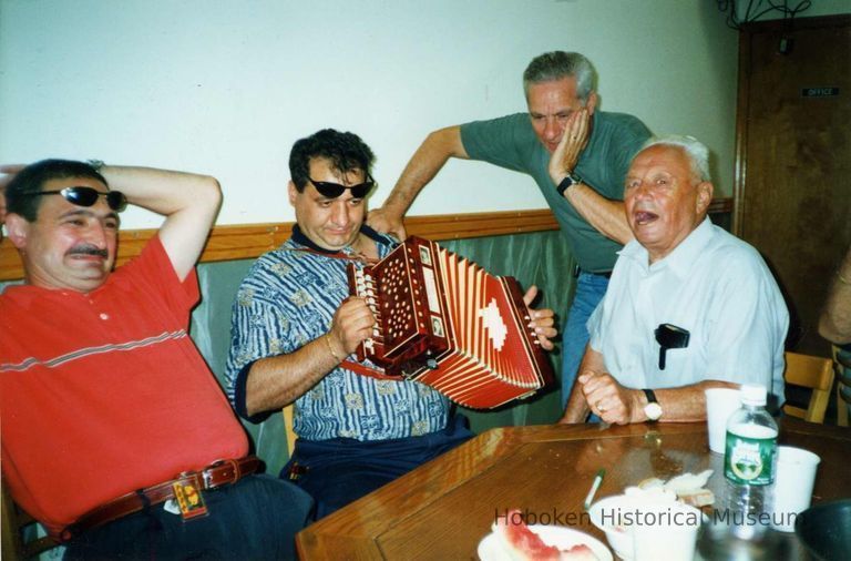 Color photo of the interior of the Monte San Giacomo Democratic Club, Inc. at 531 Adams St., during a Museum visit, Hoboken, July 9, 2000. picture number 1