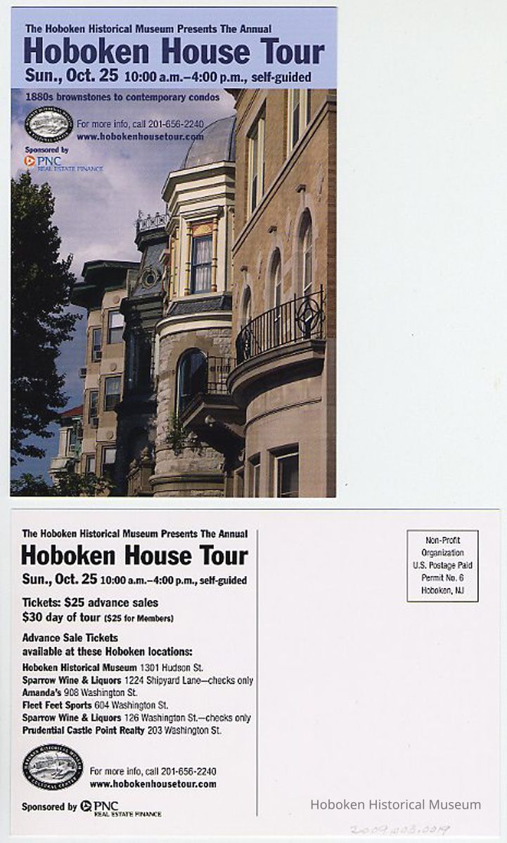 Postcard: Annual Hoboken House Tour, Sunday, Oct. 25, (2009.) picture number 1