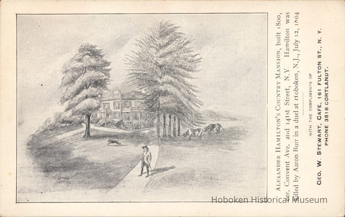 Postcard: Alexander Hamilton's Mansion, Weehawken, NJ., picture number 1