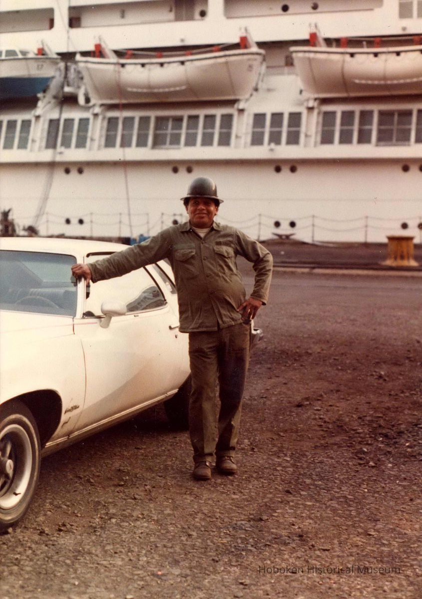 Digital scan of color photo of Bethlehem Steel Hoboken Shipyard, no date, circa 1970-1980. picture number 1