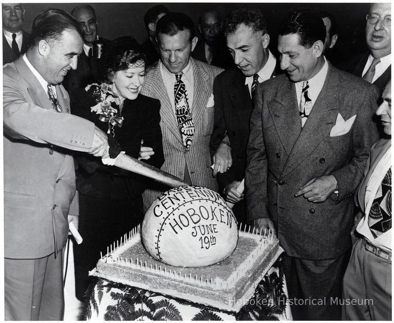 image: baseball centennial cake cutting ceremony, June 19, 1946