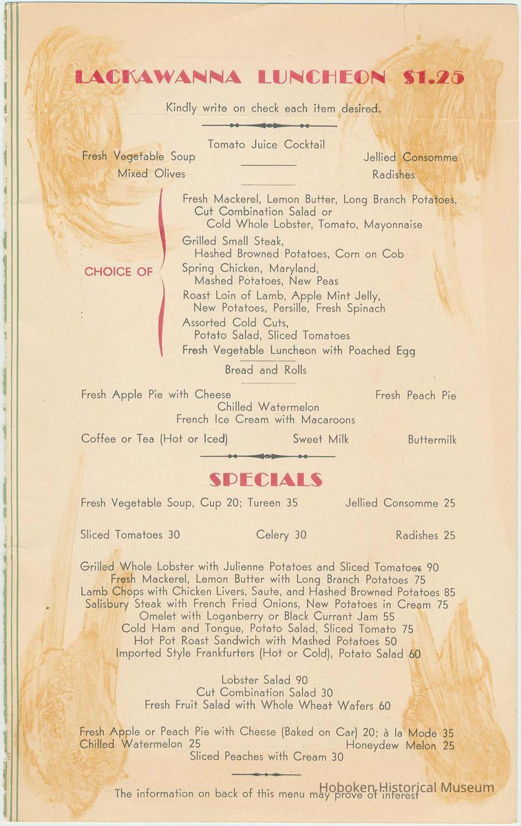 menu side