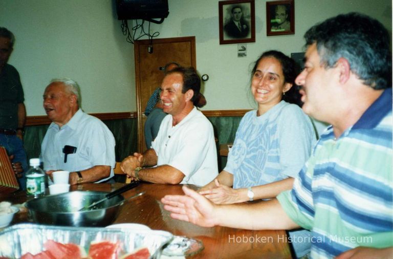 Color photo of the interior of the Monte San Giacomo Democratic Club, Inc. at 531 Adams St., during a Museum visit, Hoboken, July 9, 2000. picture number 1