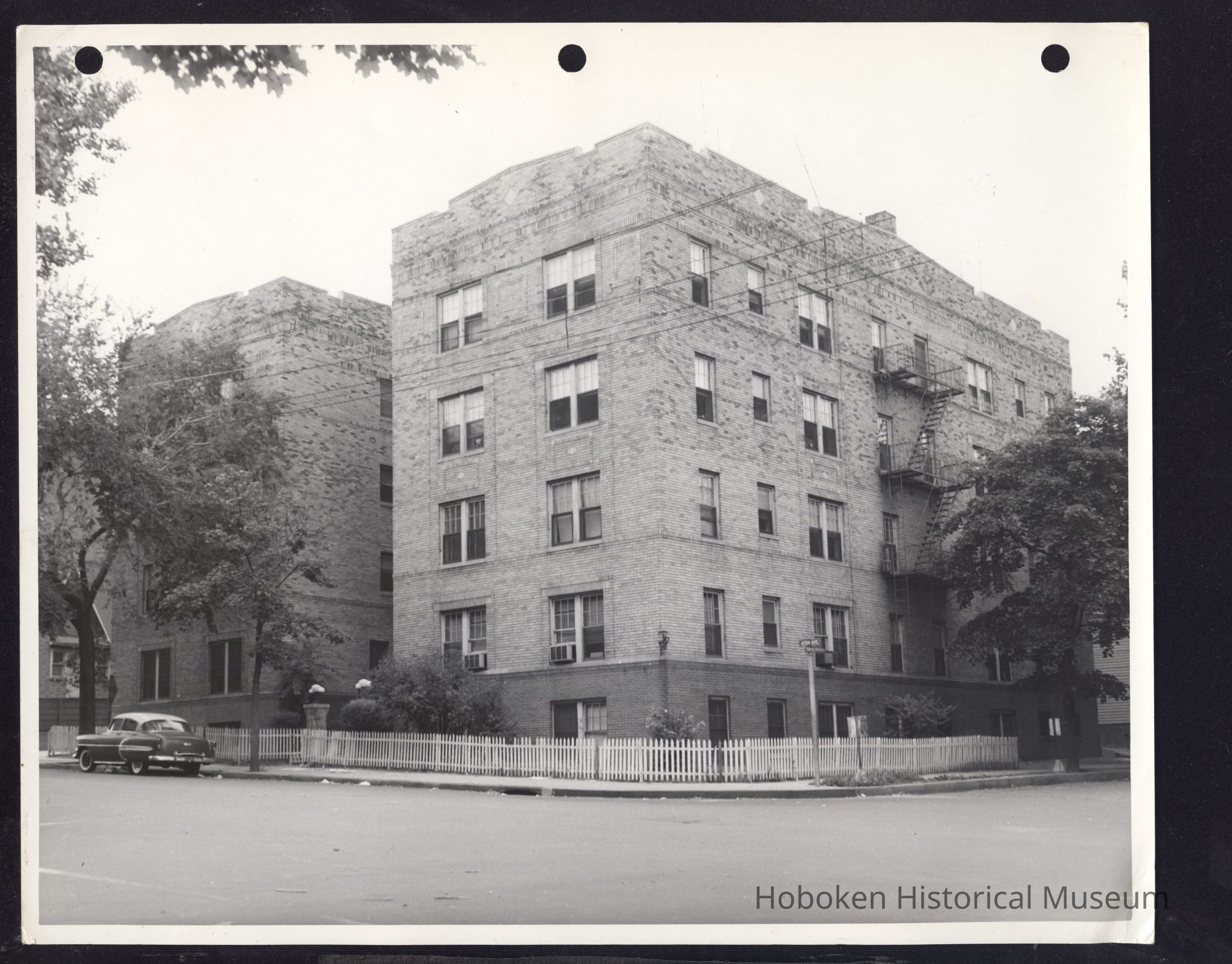B&W photo of apartment building at 207-211 Avon Avenue, Newark. picture number 1