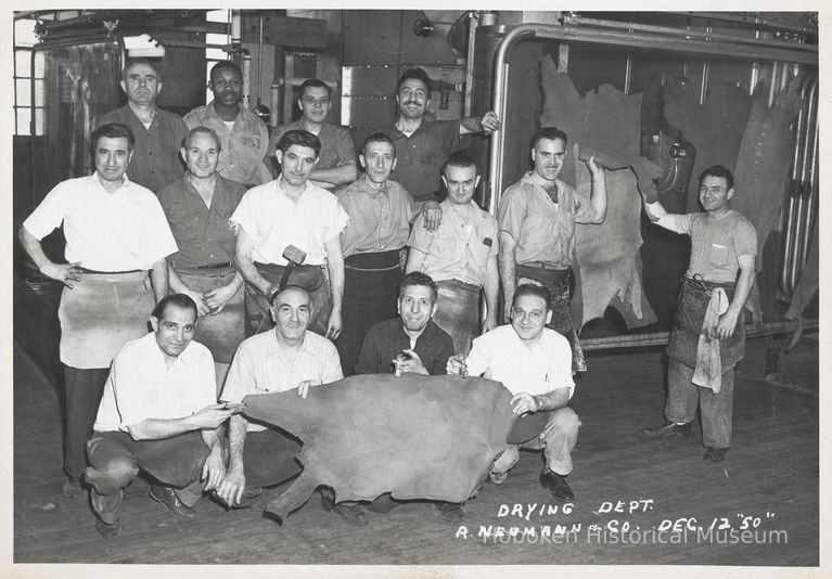 B+W photo of R. Neumann & Co. drying department, Hoboken, December 12, 1950. picture number 1