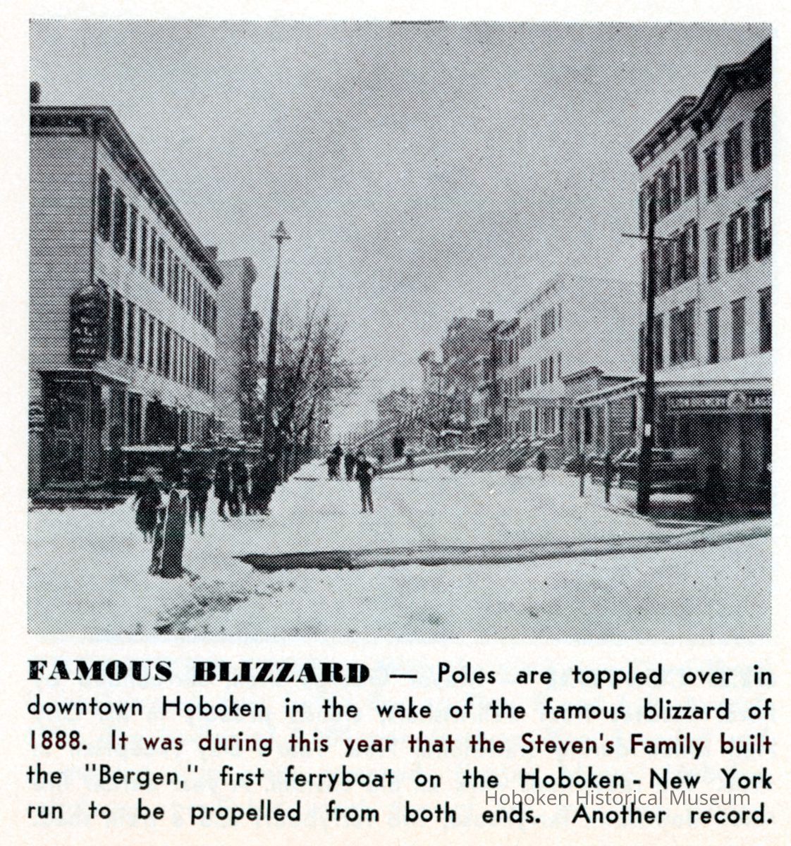 Reference image: View of downtown Hoboken after the Blizzard of 1888, Hoboken, 1888. picture number 1