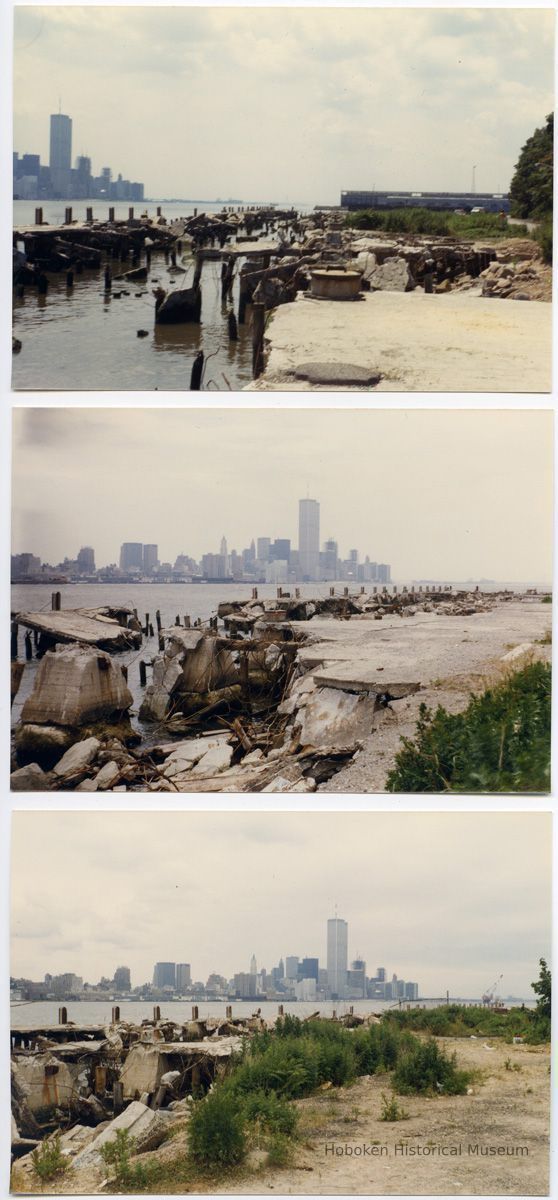 1 (top); 2; 3: old pier deck and pilings