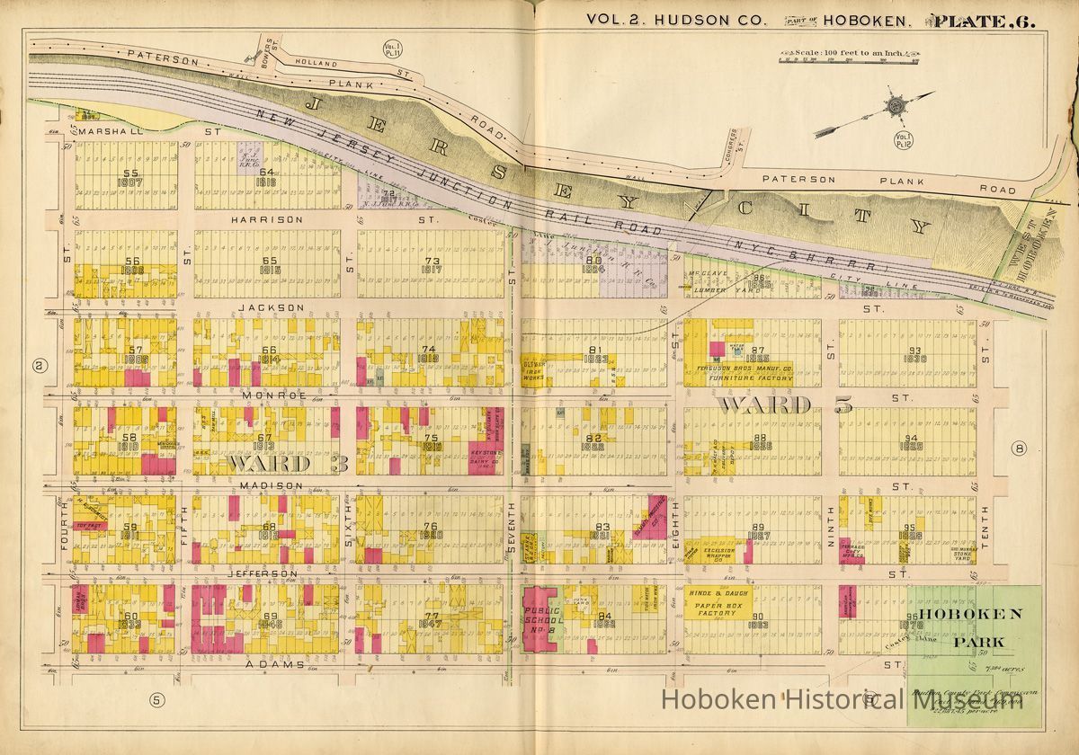 Hopkins Atlas 1909 plate six full map