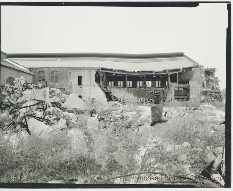 B+W photo of buildings, interiors and exteriors, of the Bethlehem Steel Shipyard, Hoboken Division, no date (ca 1990.) picture number 1