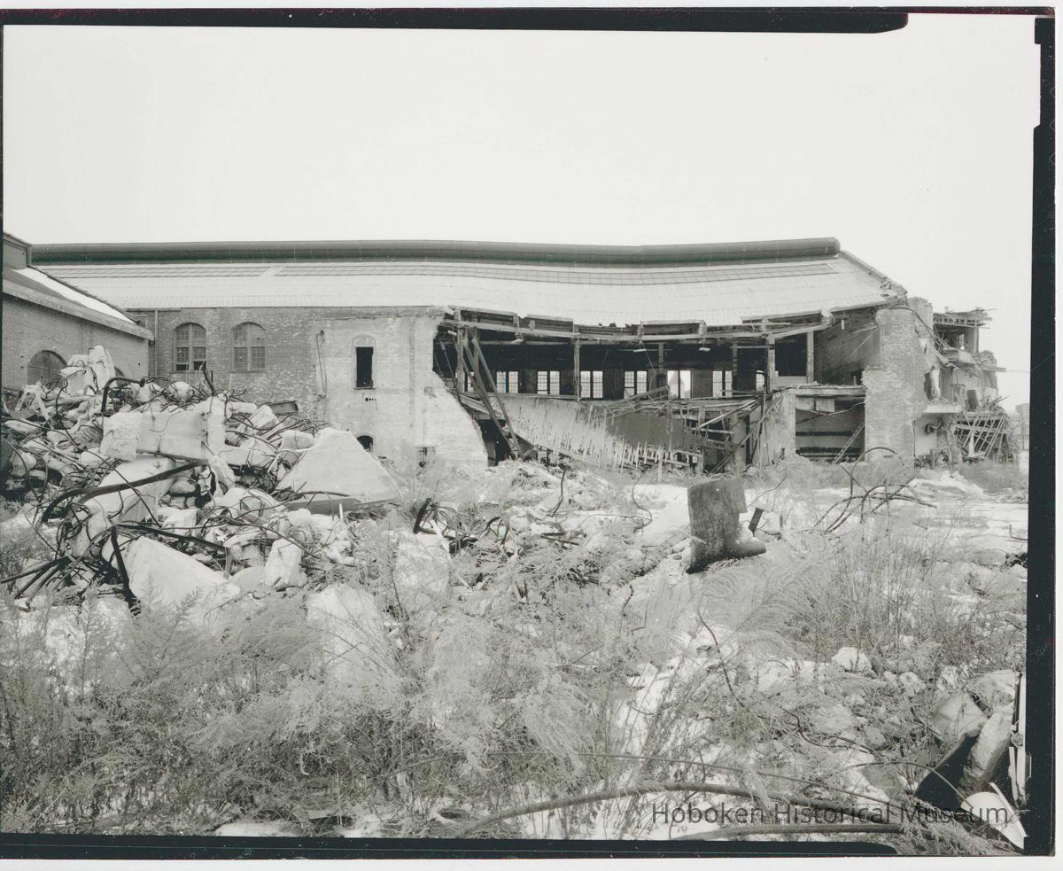 B+W photo of buildings, interiors and exteriors, of the Bethlehem Steel Shipyard, Hoboken Division, no date (ca 1990.) picture number 1