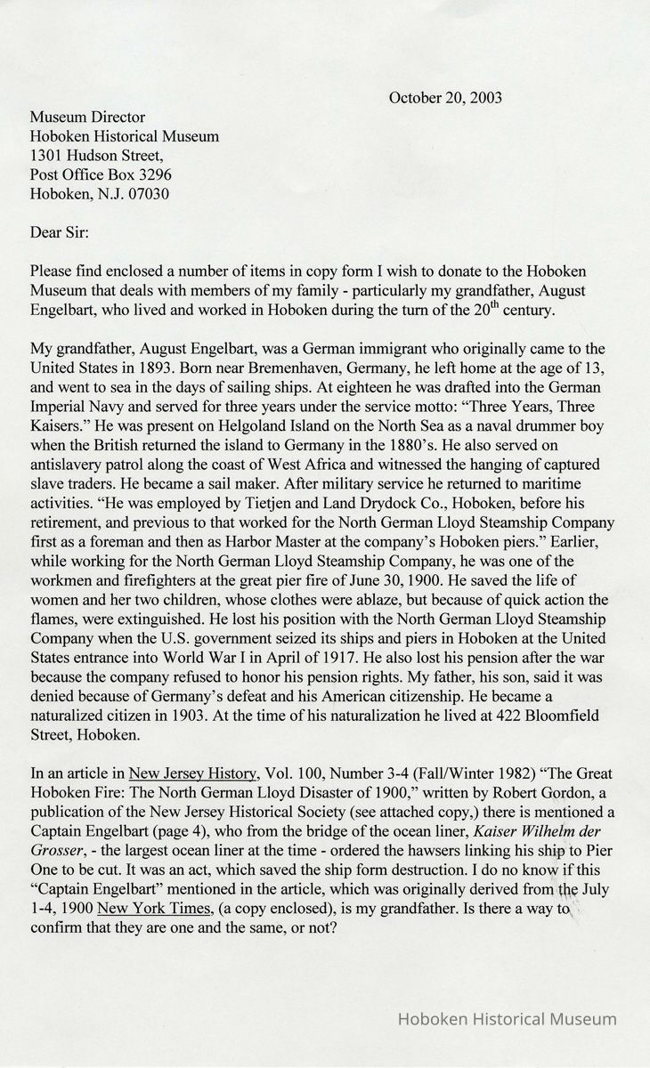 letter, leaf 1 of 2