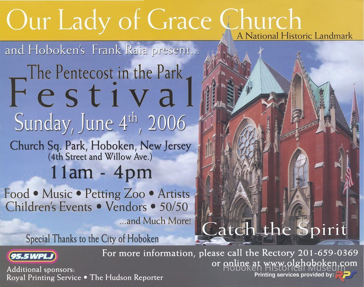Poster: The Pentecost in the Park Festival. Our Lady of Grace Church, Hoboken, 2006. picture number 1
