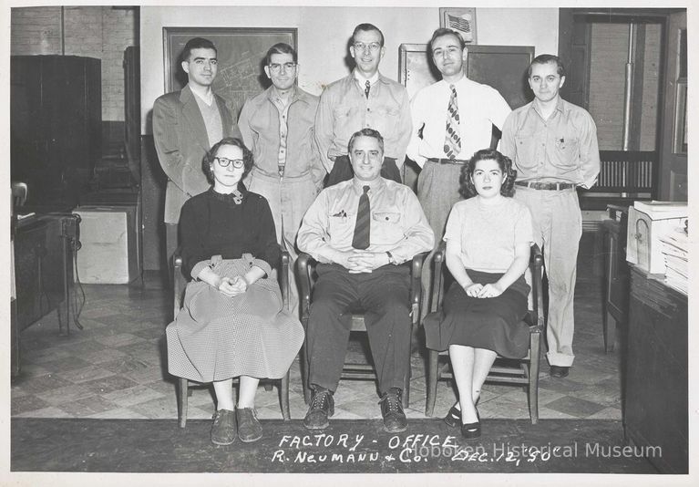 B+W photo of R. Neumann & Co. factory - office, Hoboken, December 12, 1950. picture number 1