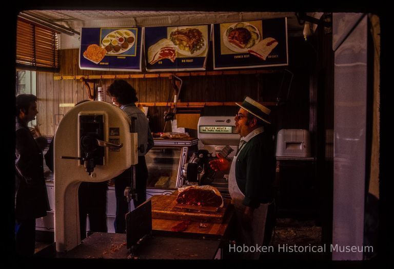 Color slide of interior view of Ralph Raggio's Meat Market on 6th between Adams and Jefferson picture number 1