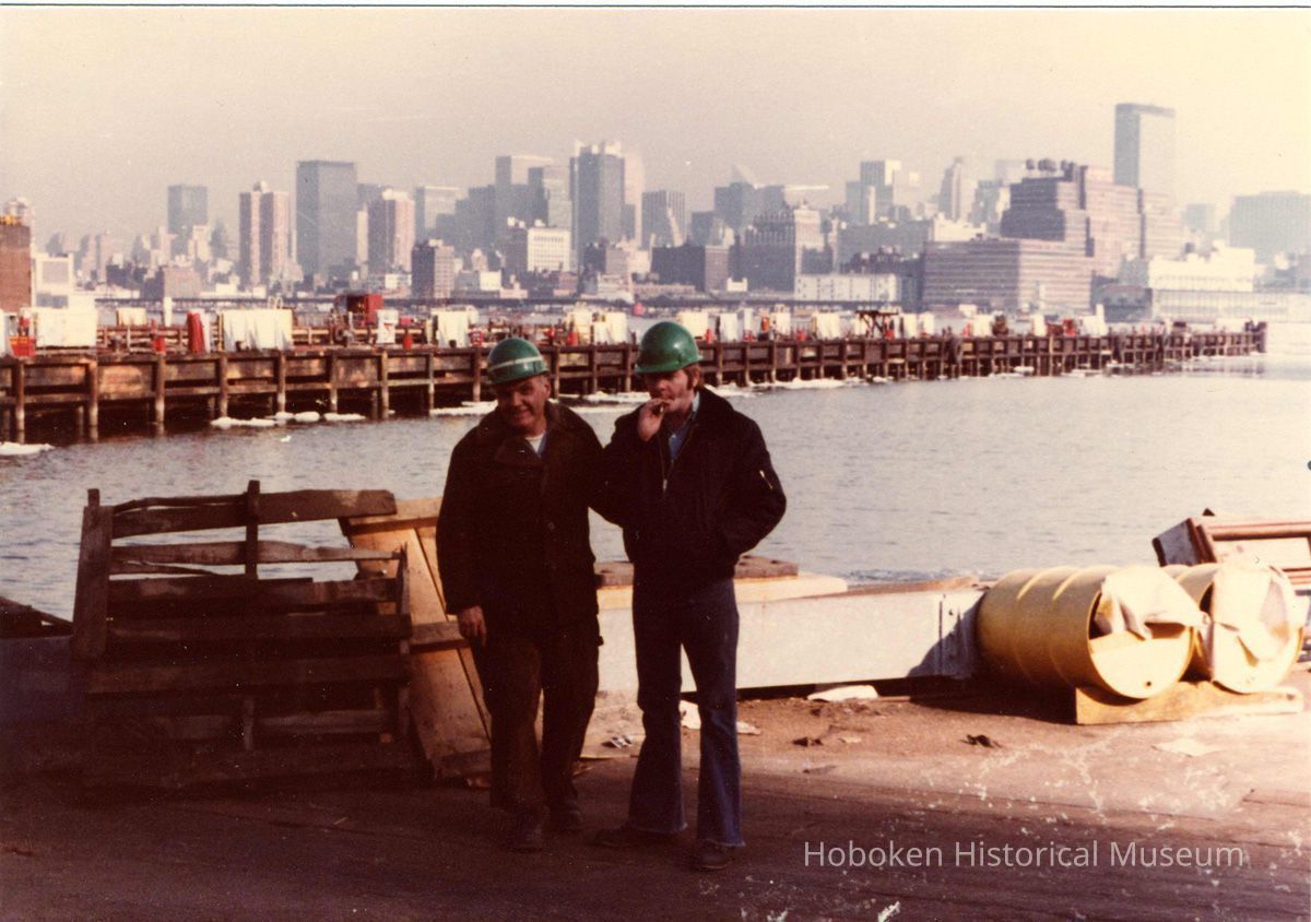 Digital scan of color photo of Bethlehem Steel Hoboken Shipyard, Hoboken, no date, circa 1970-1980. picture number 1