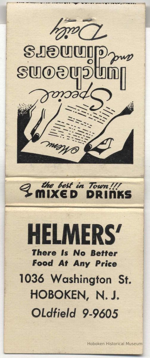 matchbook Helmers' (Helmer's)