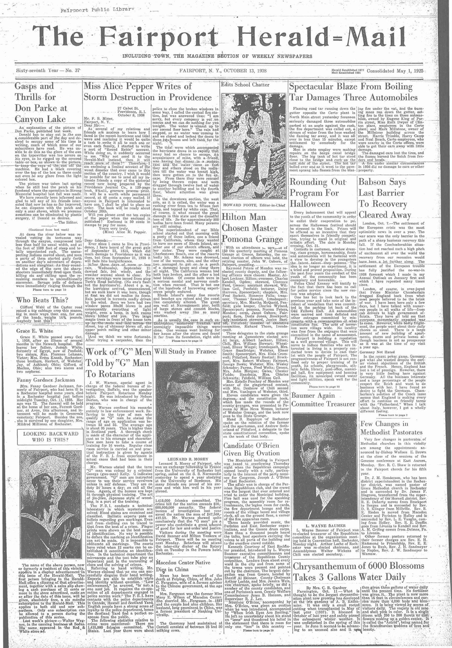 Fire Calls 1938