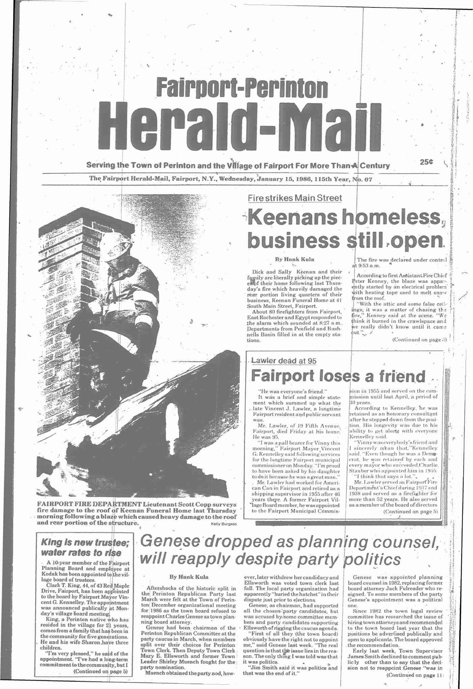 Fire Calls 1986