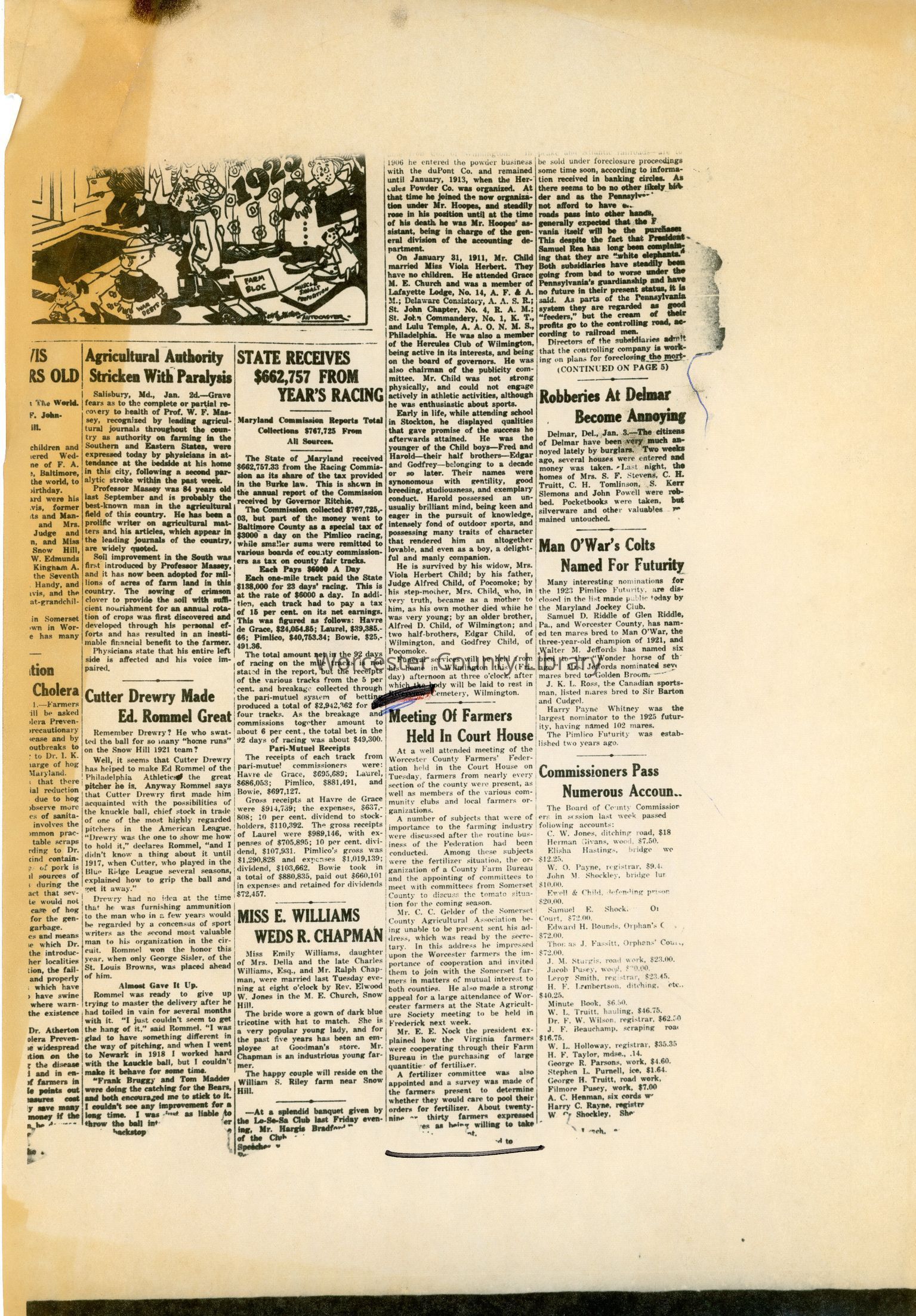 Newspaper Clippings 1920s