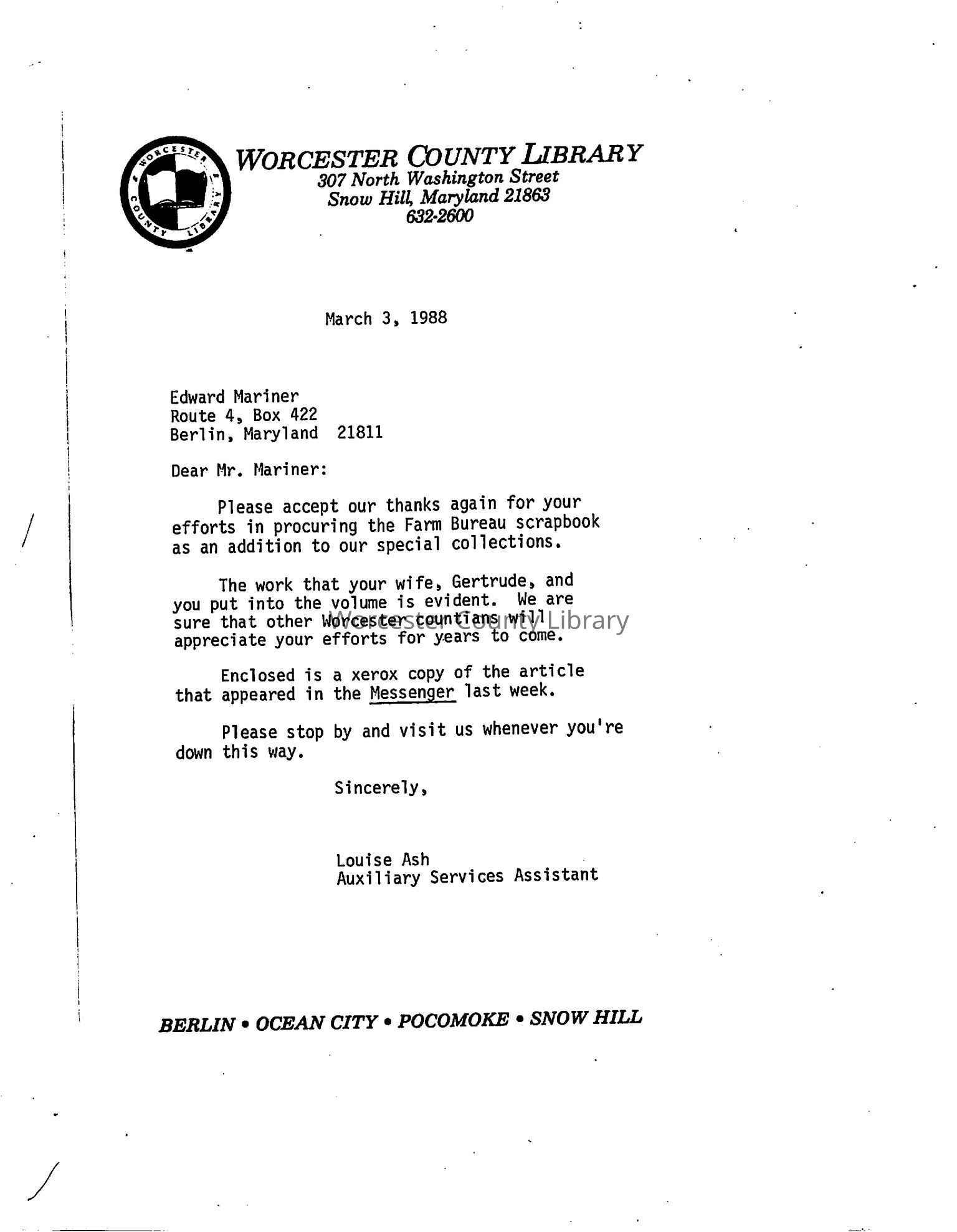 Worcester County Farm Bureau Collection (WR 63)