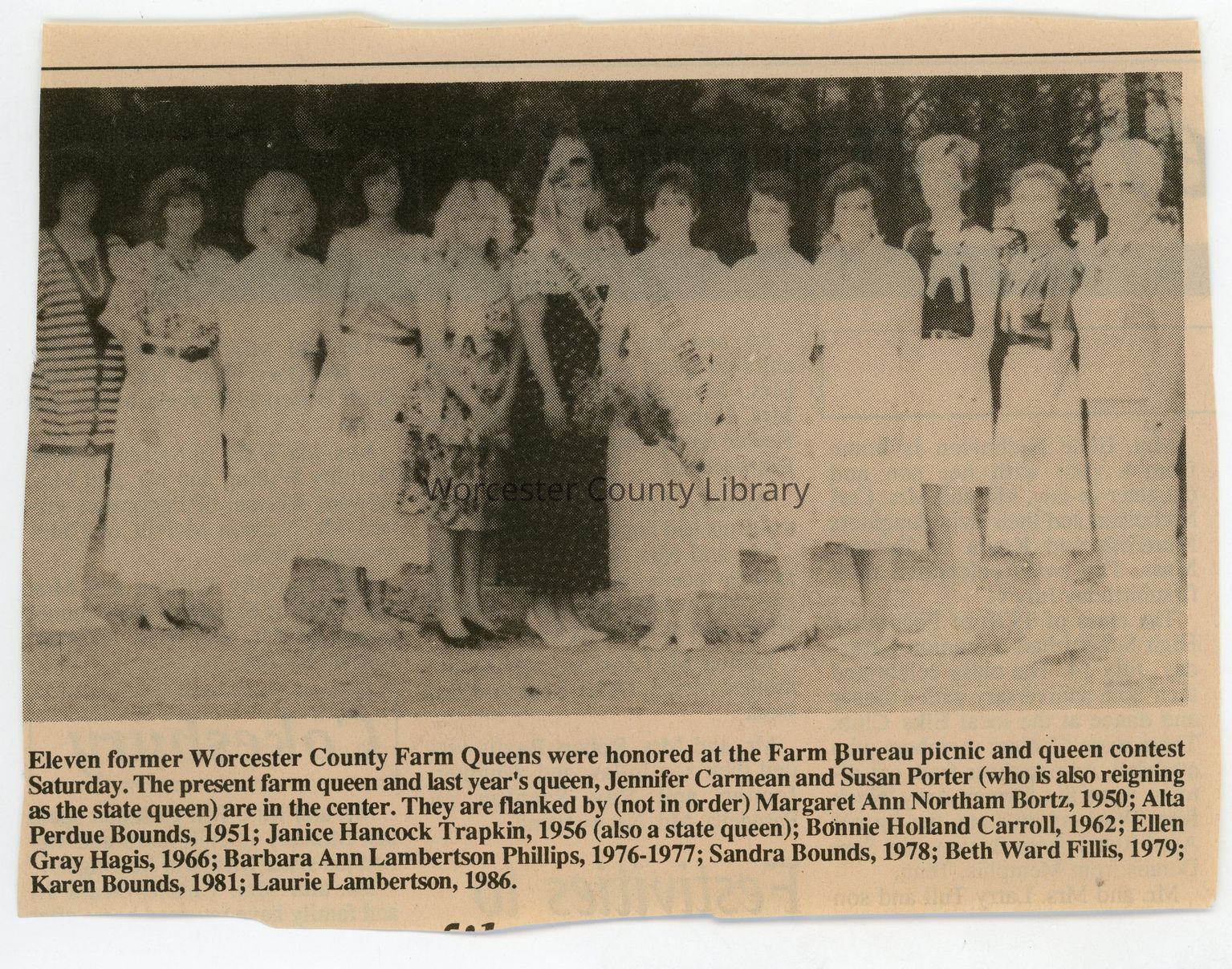 Worcester County Farm Bureau Collection (WR 63)