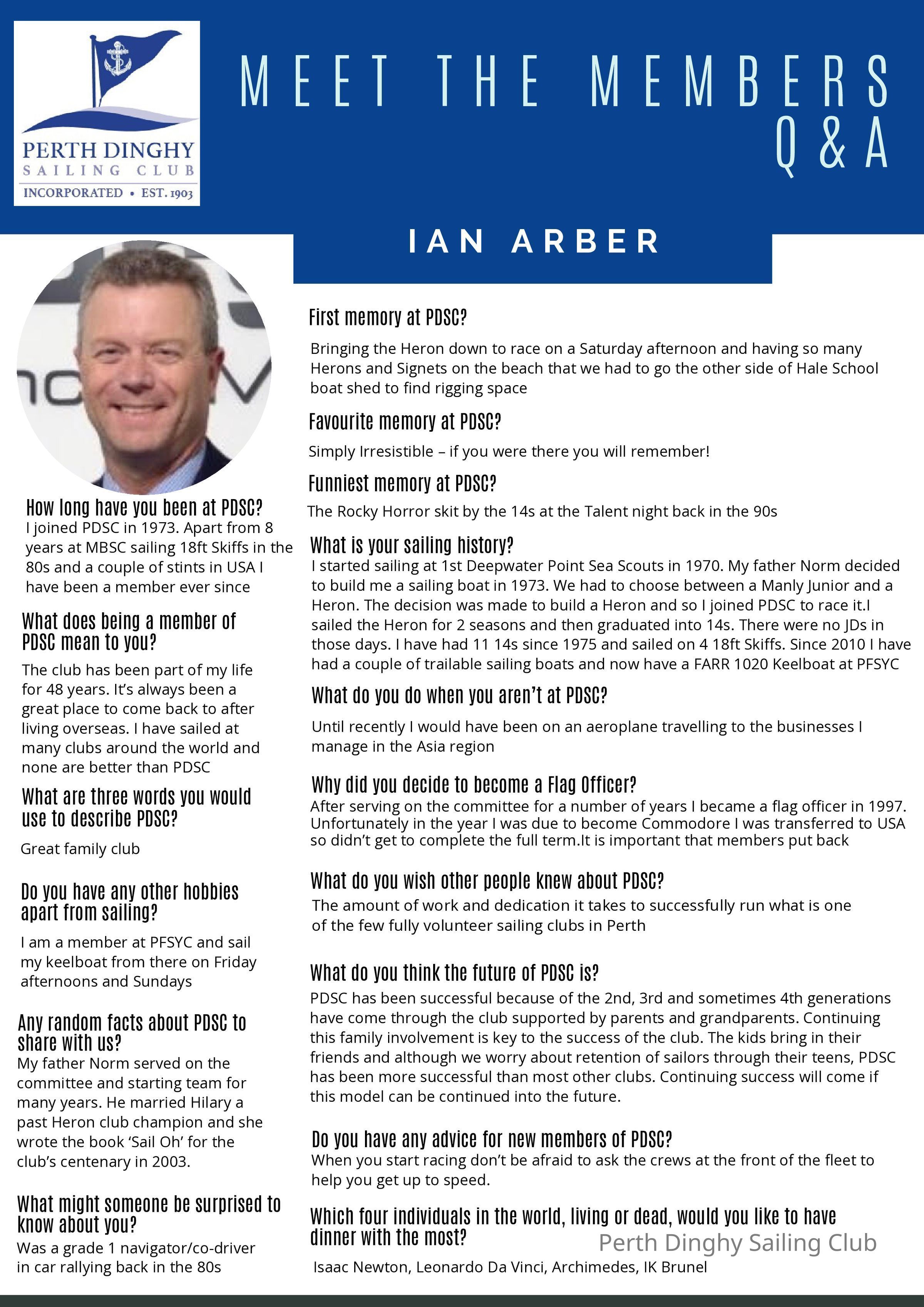 Ian Arber: Members Profiles