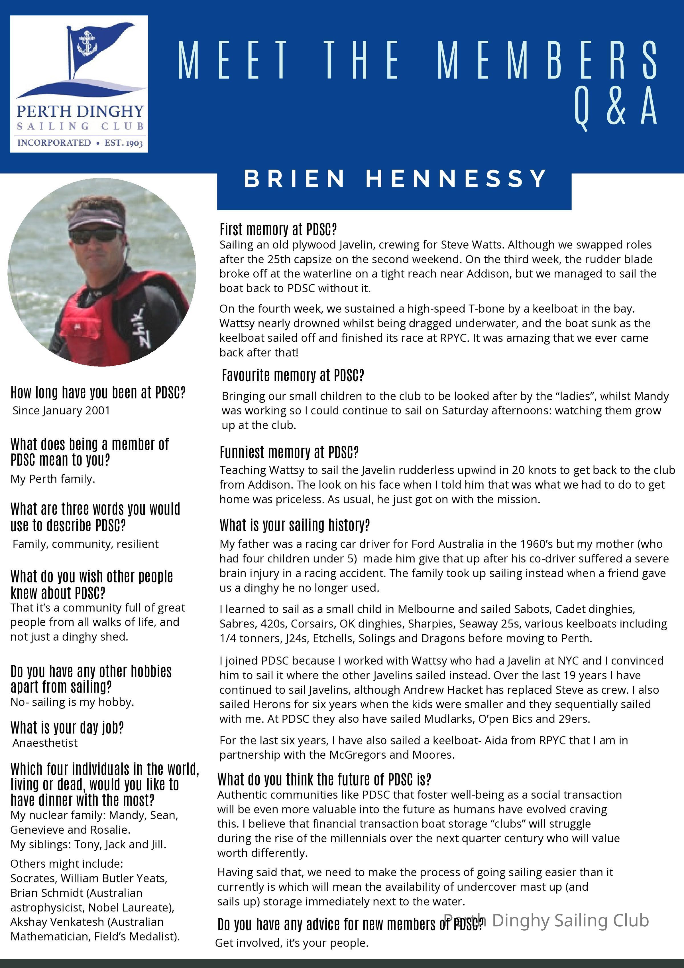 Brien Hennessy: Members Profiles