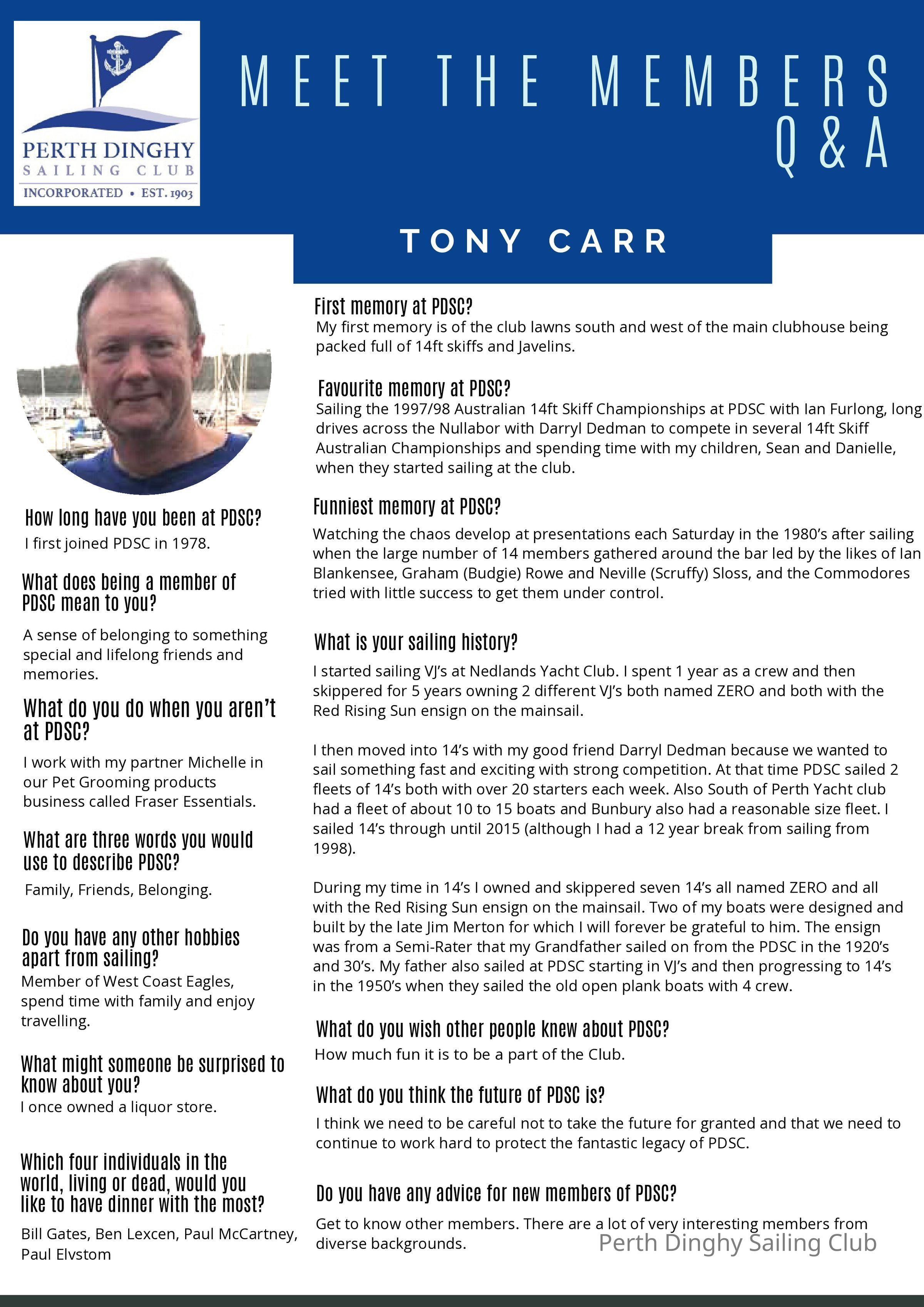 Tony Carr: Members Profiles